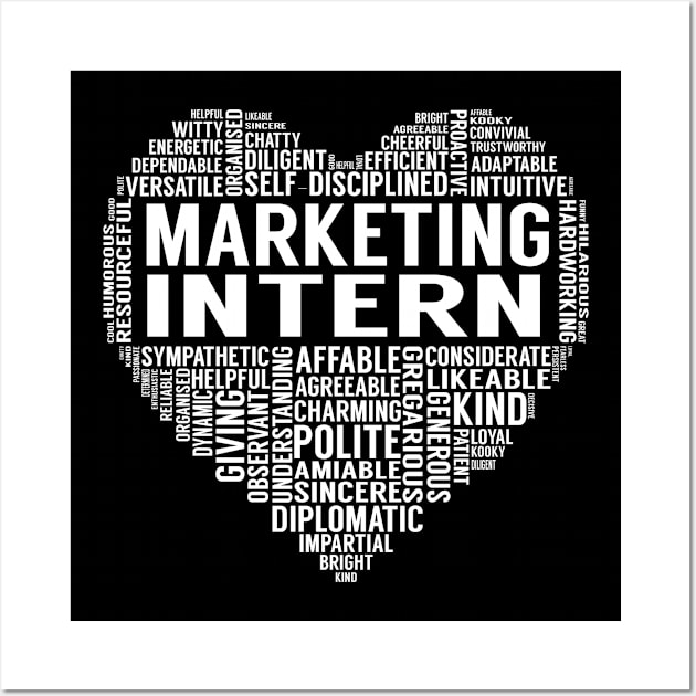 Marketing Intern Heart Wall Art by LotusTee